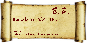 Bogdán Pólika névjegykártya